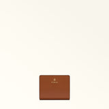 Brown Furla Camelia S Compact Wallet L Zip, natural leather