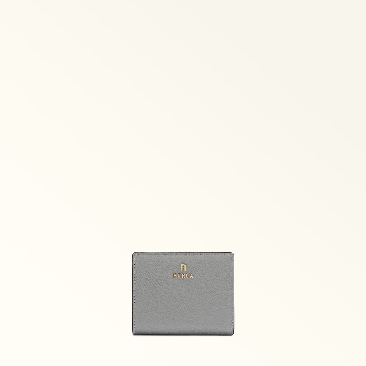 Grey Furla Camelia S Compact Wallet L Zip, natural leather