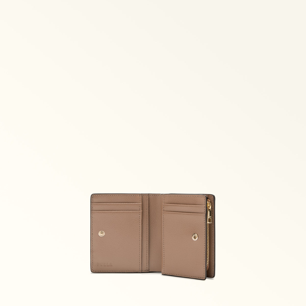 Taupe Furla Camelia S Compact Wallet L Zip, natural leather – view 4
