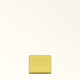 Yellow Furla Camelia S Compact Wallet L Zip, natural leather