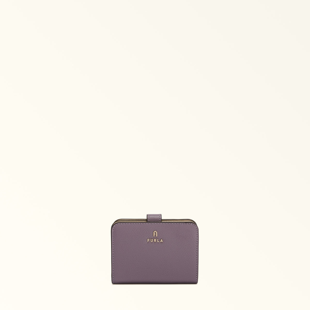 Purple Furla Camelia S Compact Wallet, natural leather