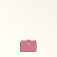 Pink Furla Camelia S Compact Wallet, natural leather