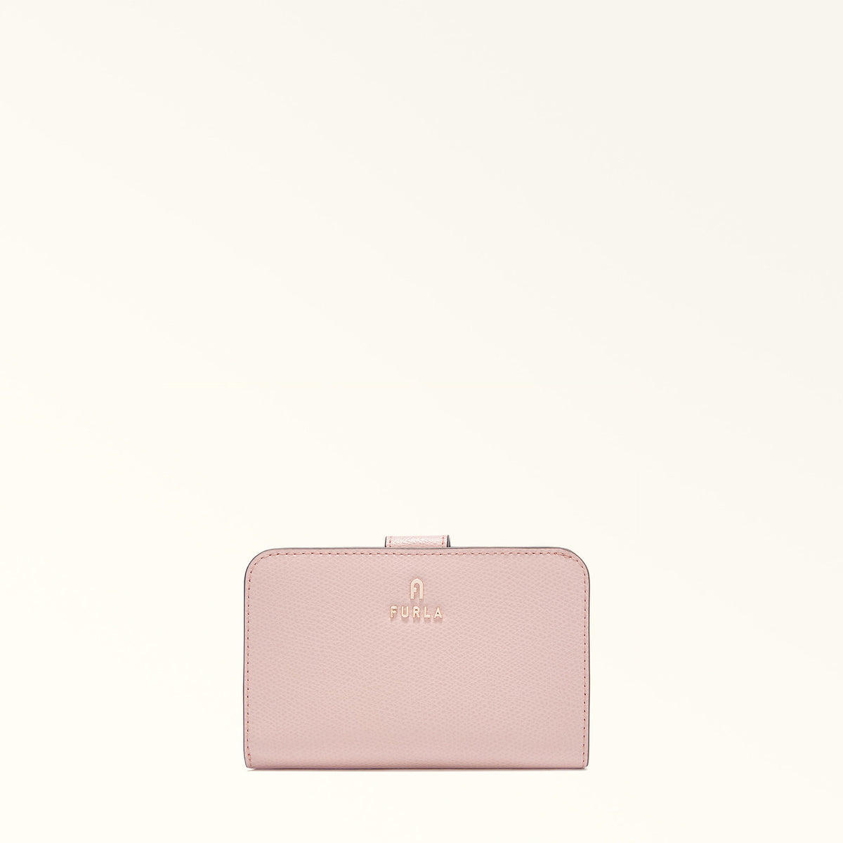 Pink Furla Camelia S Compact Wallet, natural leather