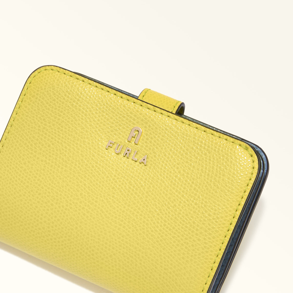 Yellow Furla Camelia S Compact Wallet, natural leather – view 2
