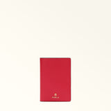 Red Furla Camelia S Passport Holder Aw25, natural leather