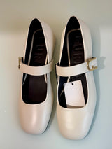 Taupe Furla Chic Ballerina T10, shoes natural leather