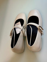 Taupe Furla Chic Ballerina T10, shoes natural leather – view 3
