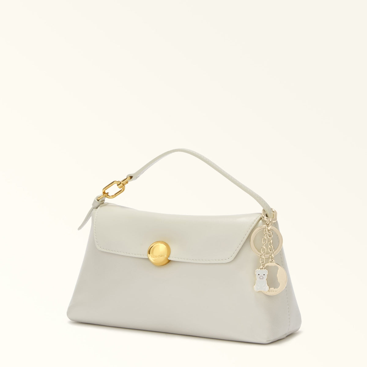 White Furla Crystal Keyring Bear, keychain – view 4