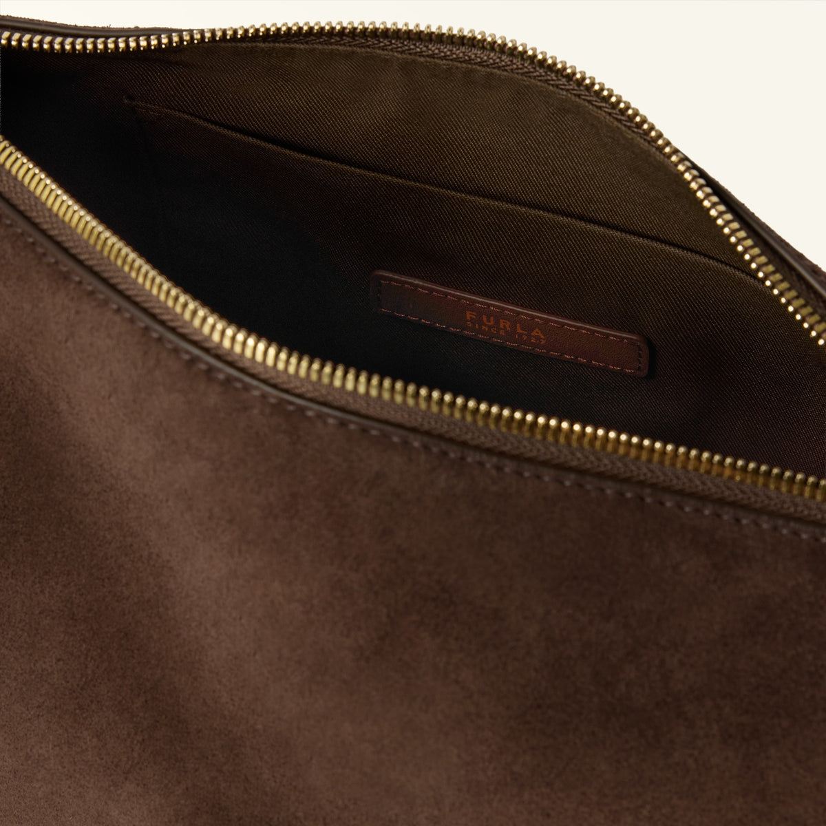 Brown Furla Debby Mini Shoulder Bag Soft, suede – view 6