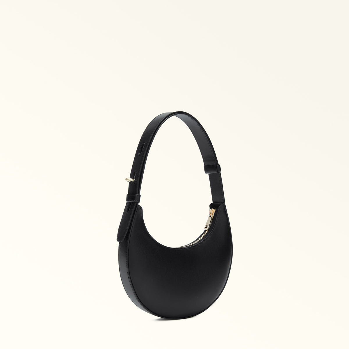 Black Furla Delizia Mini Shoulder Bag, natural leather – view 3