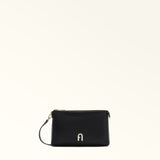 Black Furla Diamante Mini Crossbody, natural leather