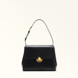Black Furla Domus S Shoulder Bag 27 Aw25, natural leather
