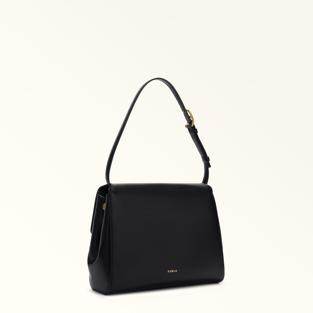 Black Furla Domus S Shoulder Bag 27 Aw25, natural leather – view 2