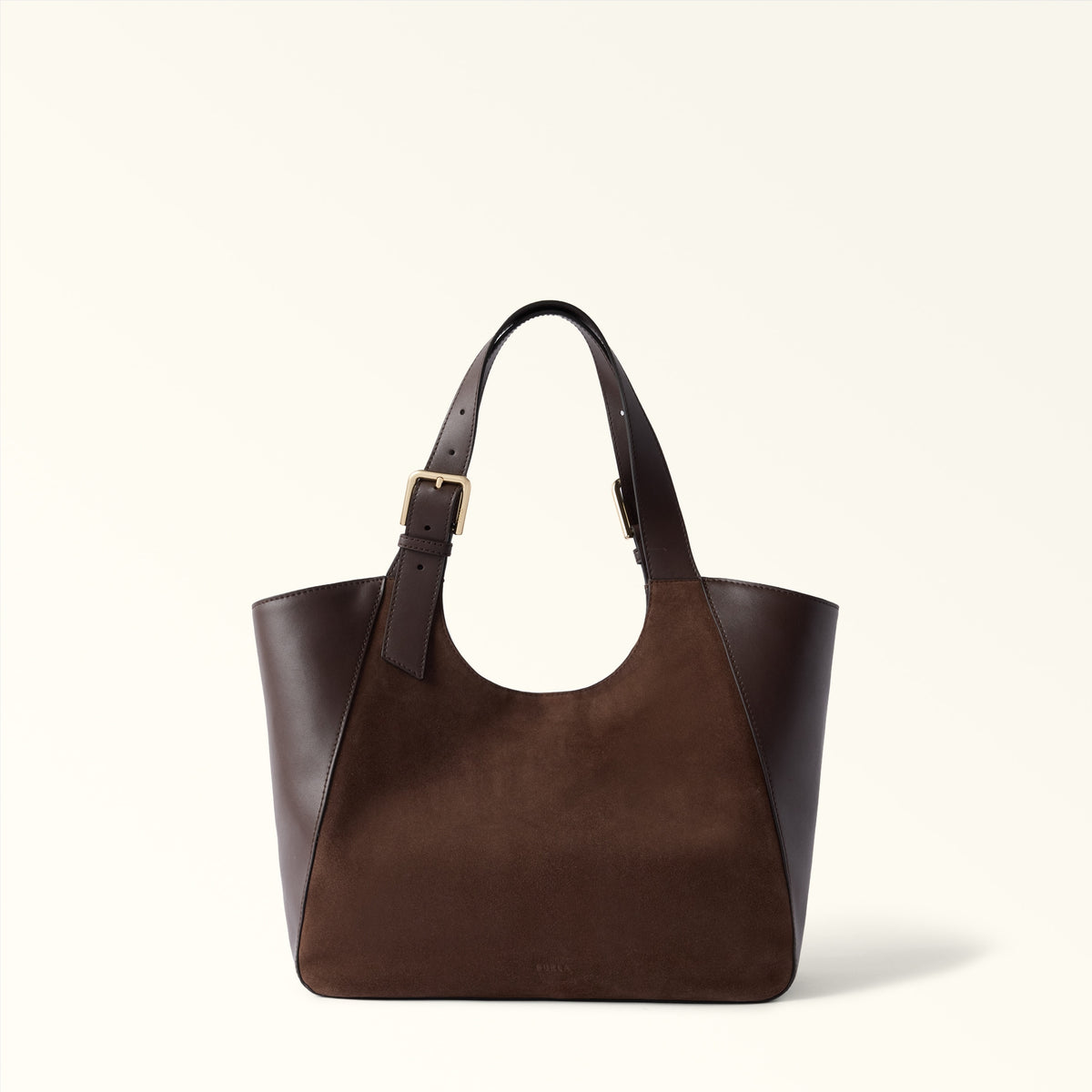Brown Furla Dora M Tote, shopper suede