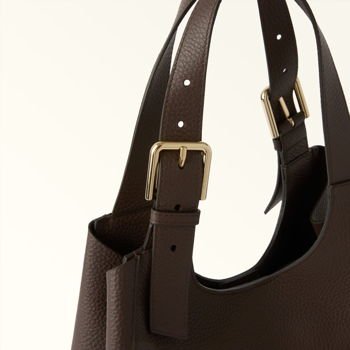 Brown Furla Dora Tote L, natural leather – view 2