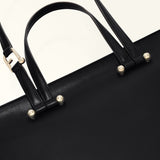 Black Furla Duetto L Tote, natural leather – view 2