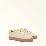 Beige Furla Enjoy Lace-Up Sneaker T.20, shoes natural leather