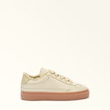 Beige Furla Enjoy Lace-Up Sneaker T.20, shoes natural leather – view 2