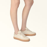 Beige Furla Enjoy Lace-Up Sneaker T.20, shoes natural leather – view 5