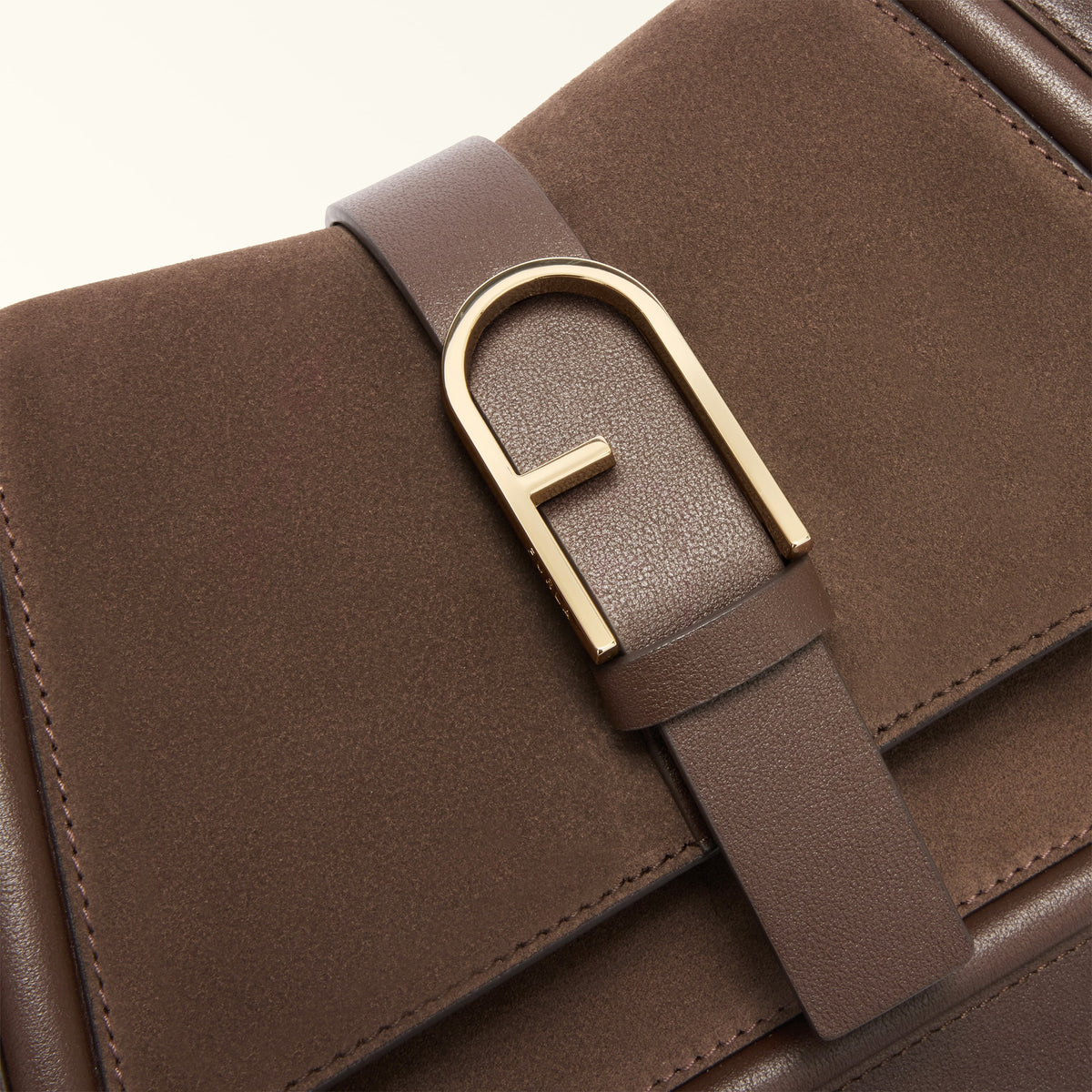 Brown Furla Flow L Top Handle Aw25, shoulder bag natural leather – view 2