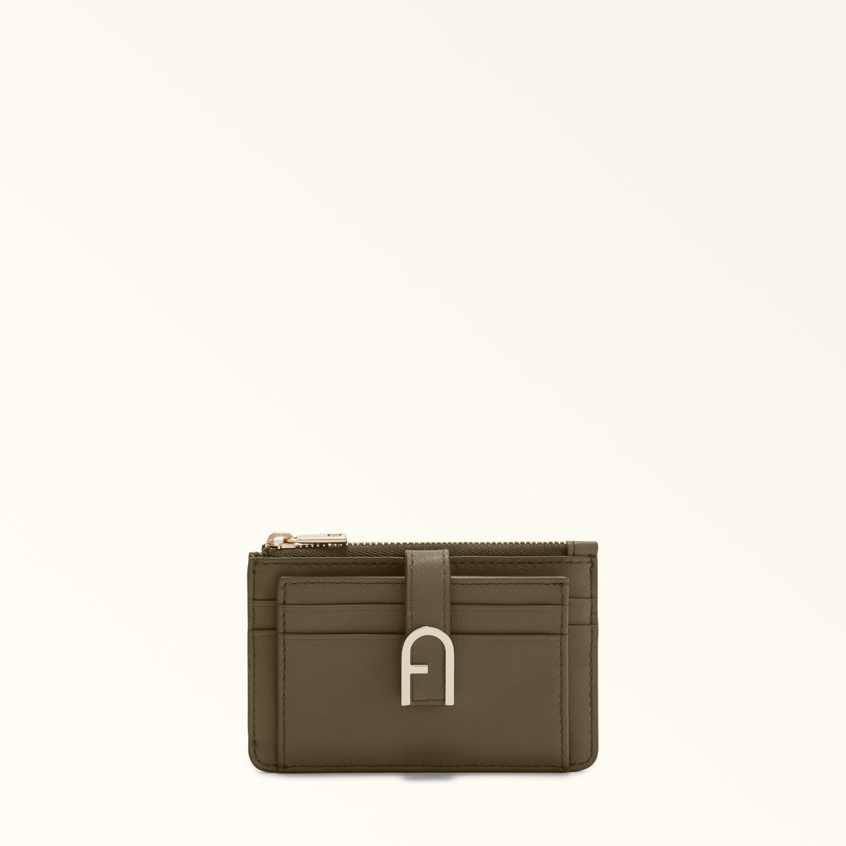 Green Furla Flow M Card Case, credit card holder natural leather – view 5