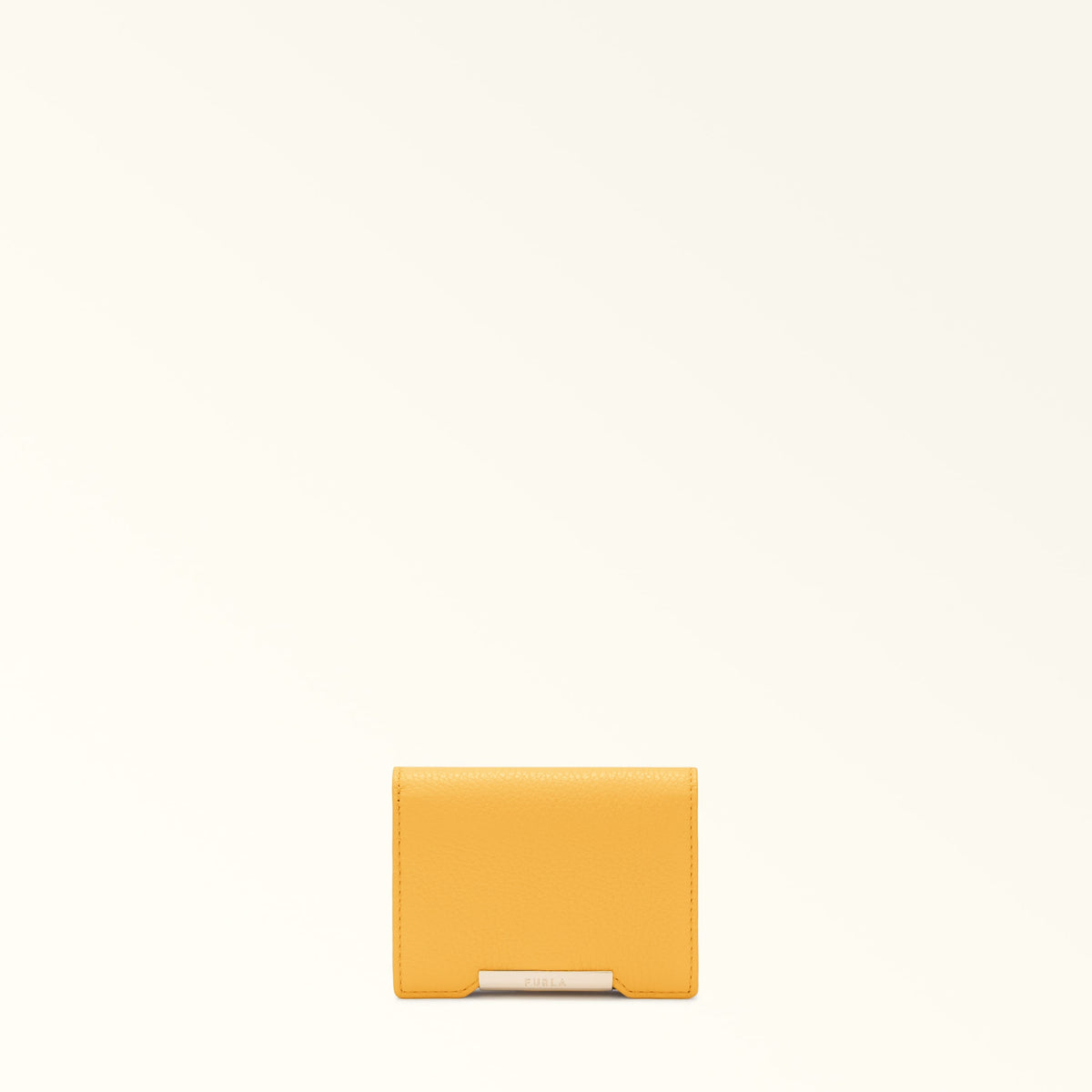 Yellow Furla Giada S Compact Wallet, natural leather