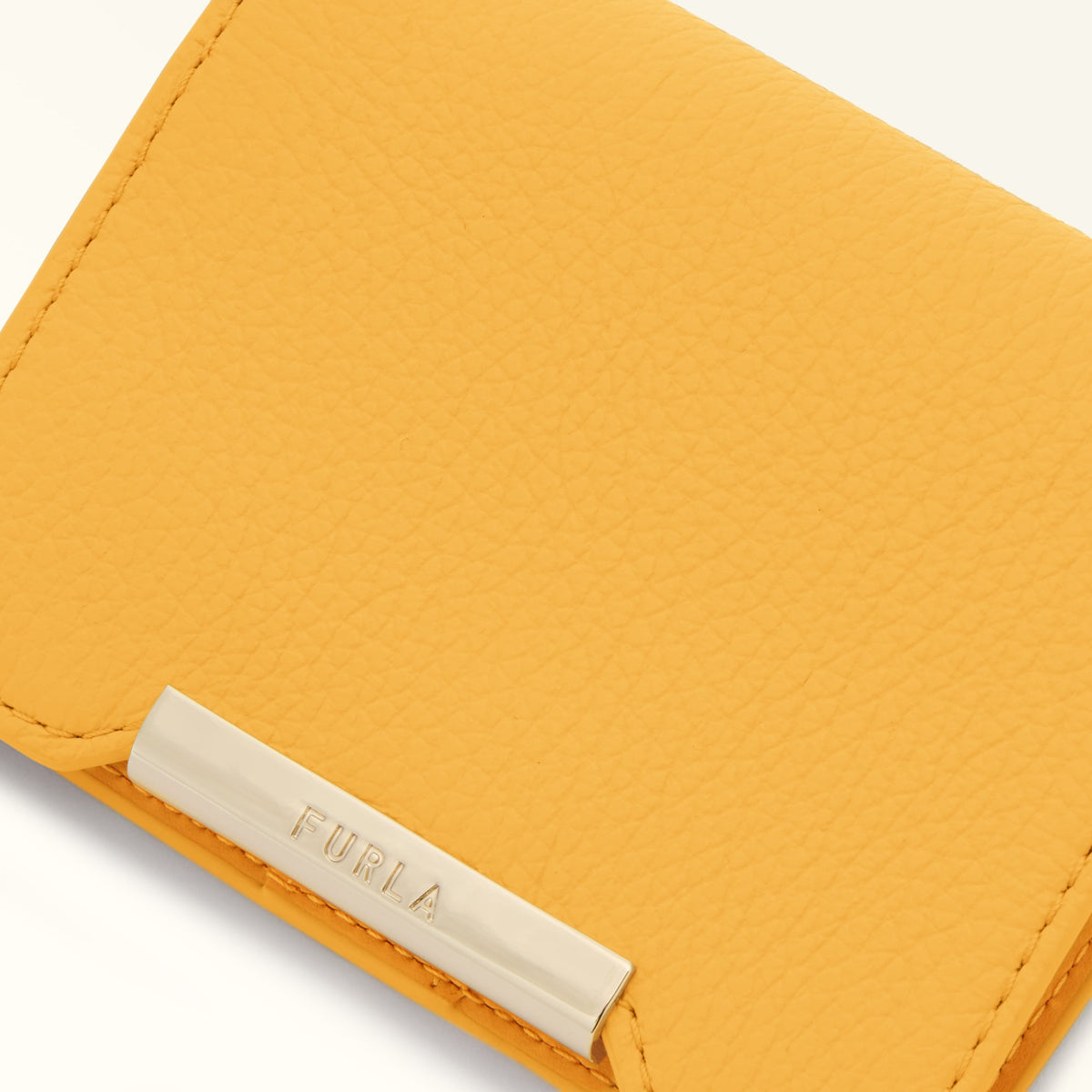 Yellow Furla Giada S Compact Wallet, natural leather – view 2