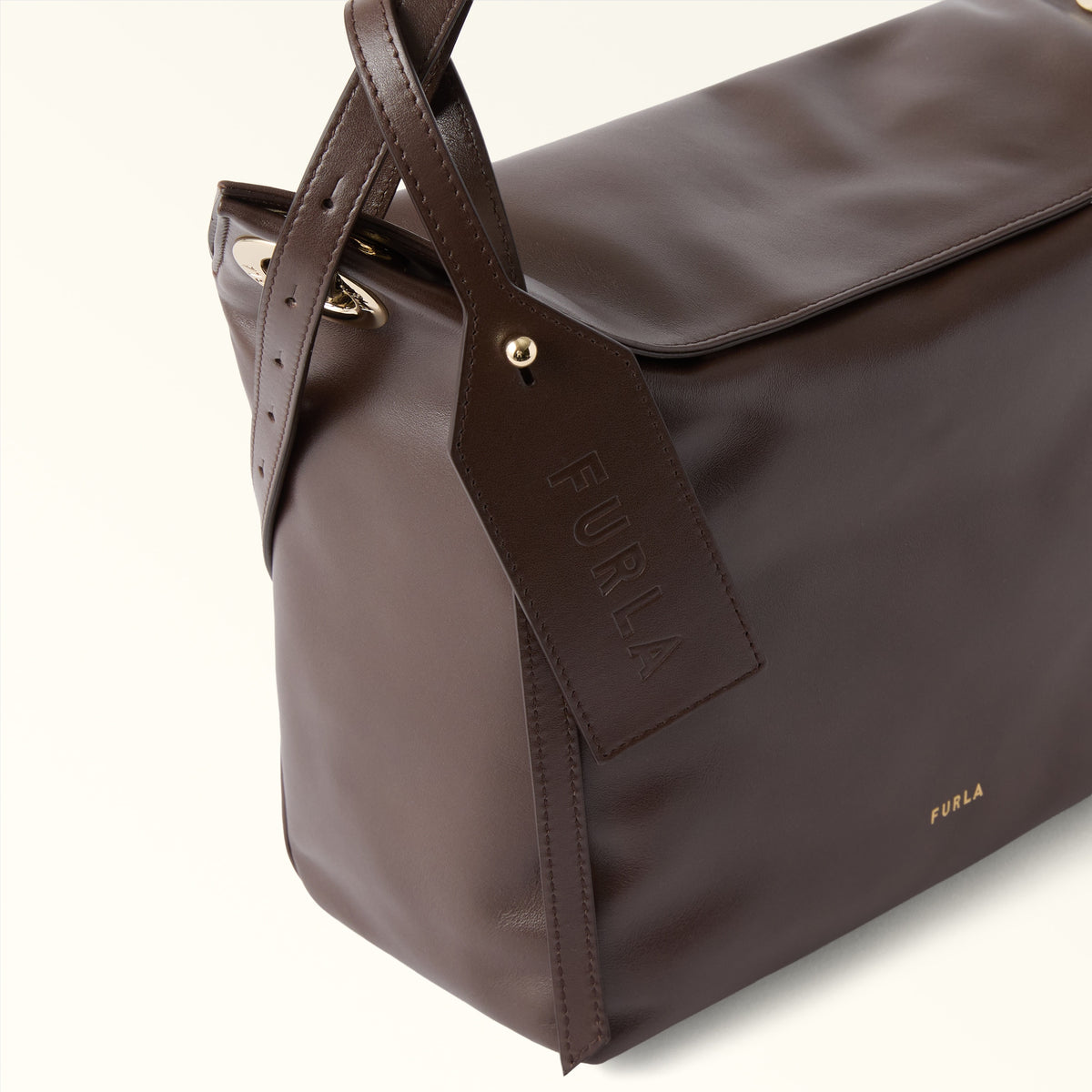 Brown Furla Ginevra M Shoulder Bag, natural leather – view 2