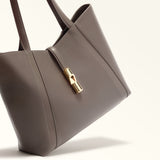 Grey Furla Goccia L Tote, natural leather – view 3
