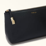 Black Furla Goccia M Cosmetic Case, natural leather – view 2