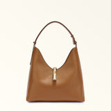 Brown Furla Goccia M Hobo Aw 25, natural leather