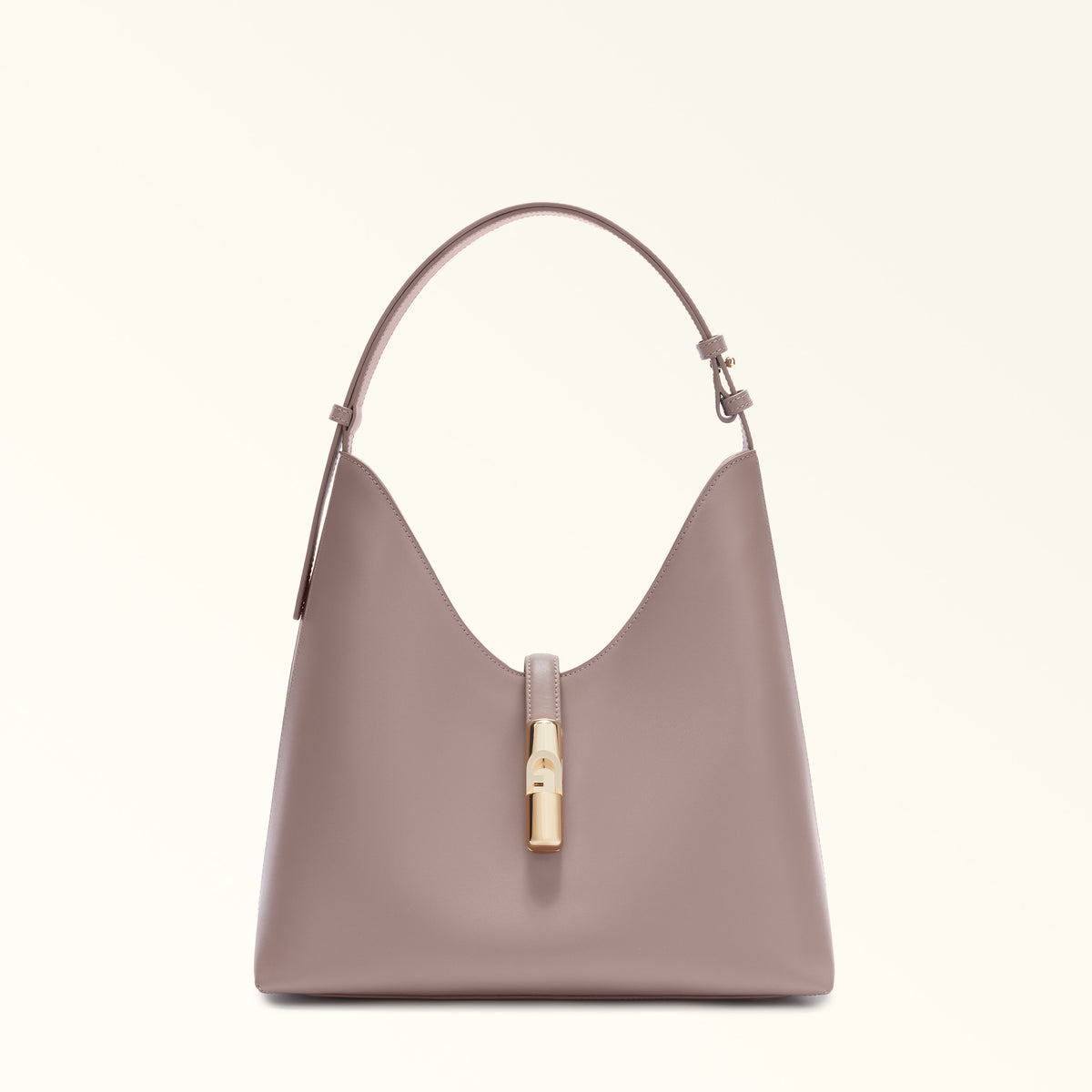 Taupe Furla Goccia M Hobo, natural leather – view 4
