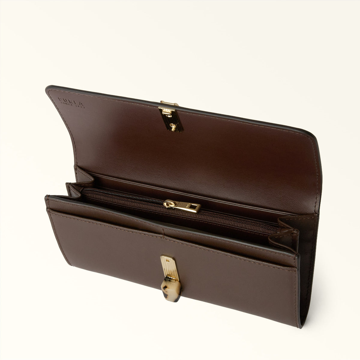 Brown Furla Iride Continental Wallet, natural leather – view 3