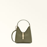 Green Furla Iride Mini Hobo W/strap, natural leather