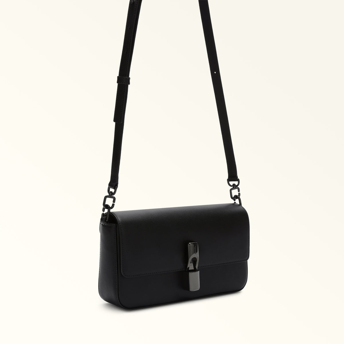 Black Furla Iride S Crossbody, natural leather – view 2
