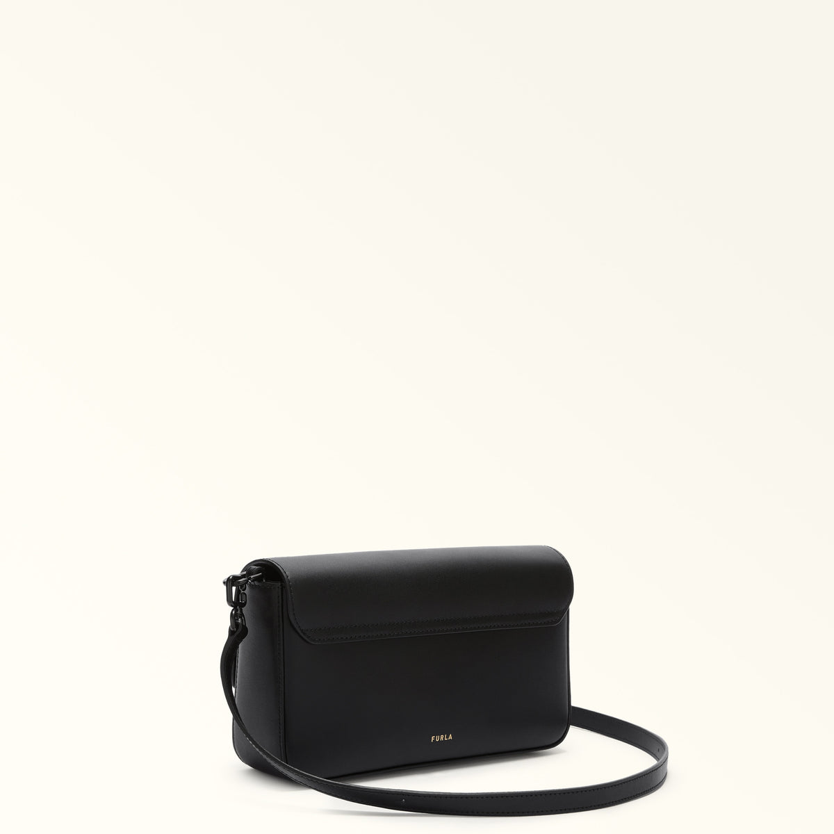 Black Furla Iride S Crossbody, natural leather – view 3