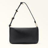 Black Furla Lily Pouch, natural leather