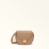 Beige Furla Lotus Mini Crossbody Aw25, natural leather