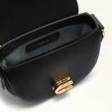 Black Furla Lotus Mini Crossbody, natural leather – view 3