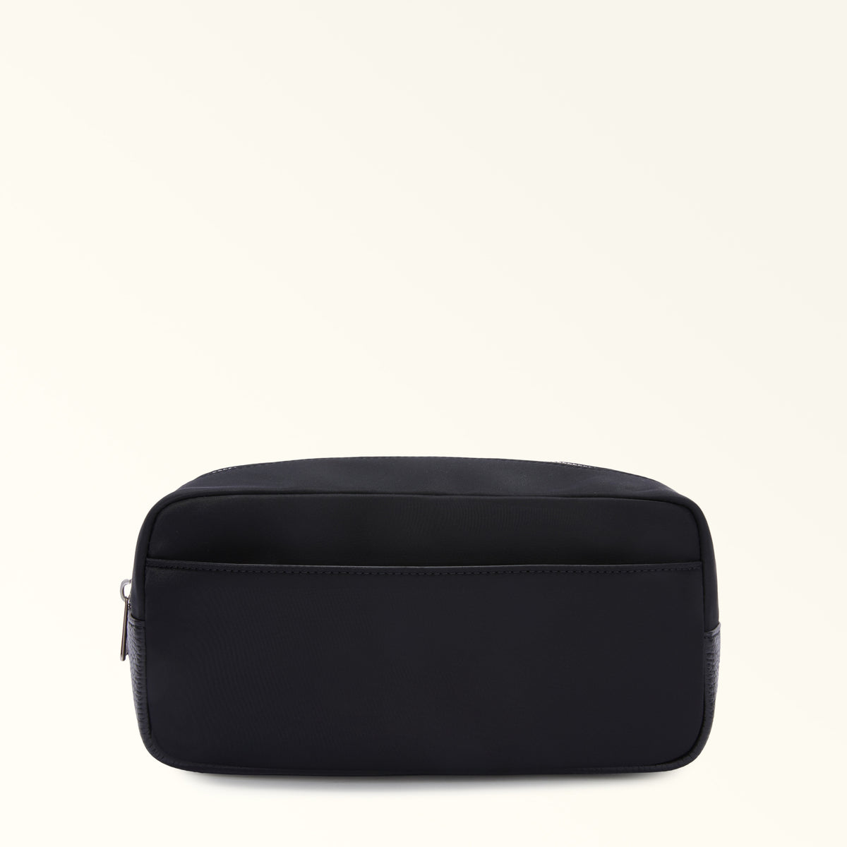Black Furla Man Cosmo Toiletry Case, cosmetic case natural leather
