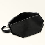 Black Furla Man Giove Edro Foldable Toiletry Case, cosmetic case natural leather – view 4