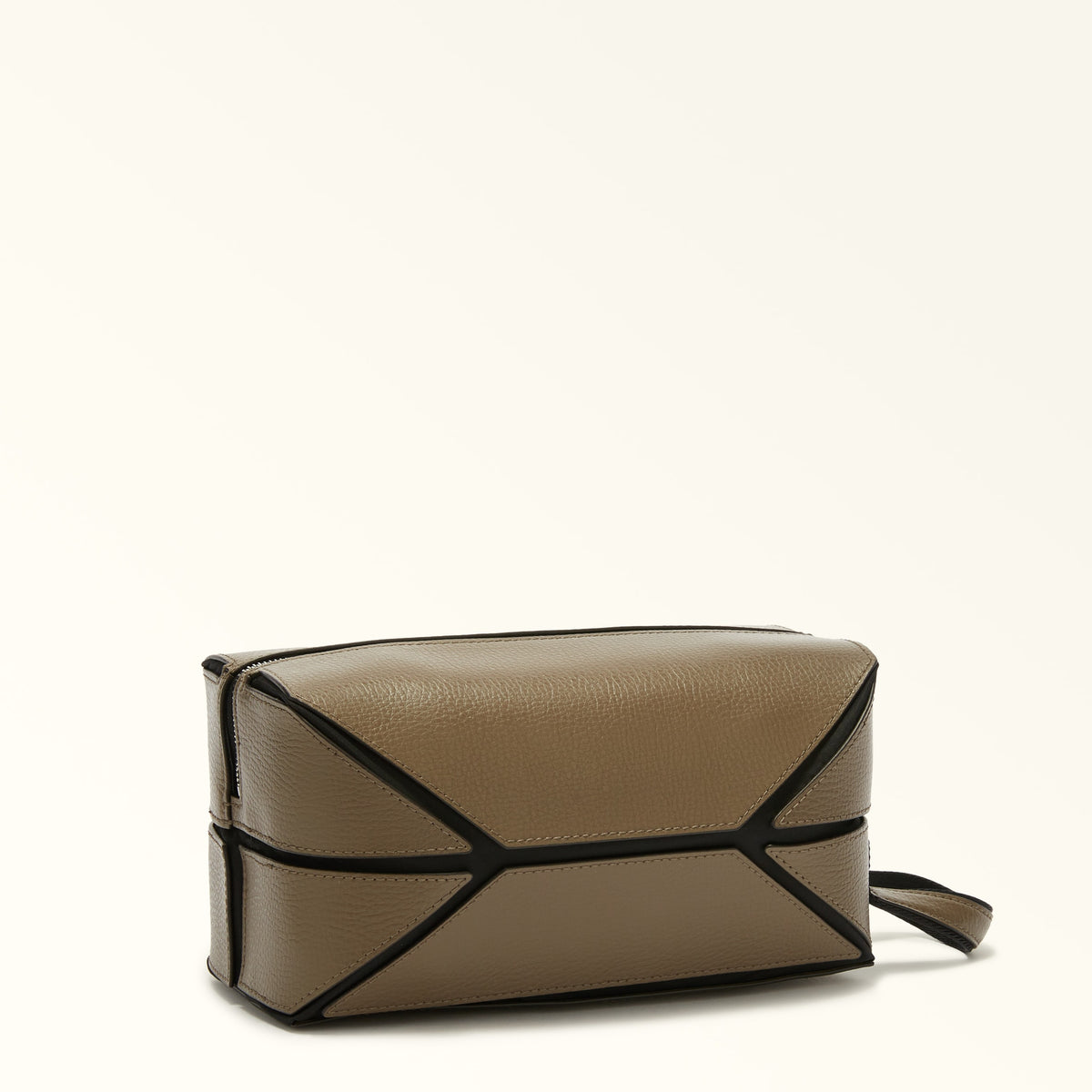 Brown Furla Man Giove Edro Foldable Toiletry Case, cosmetic case natural leather – view 2
