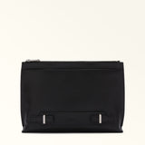 Black Furla Man Giove Pouch, natural leather