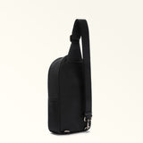 Black Furla Man Orion M Body Bag, natural leather – view 3