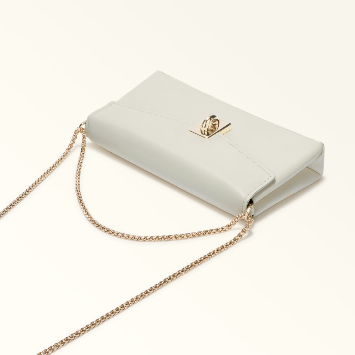 White Furla Meridiana M Crossbody Ss25, natural leather – view 3