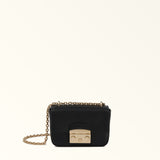 Black Furla Metropolis Mini Crossbody, natural leather