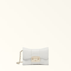 Off White Furla Metropolis Mini Crossbody Remix, natural leather