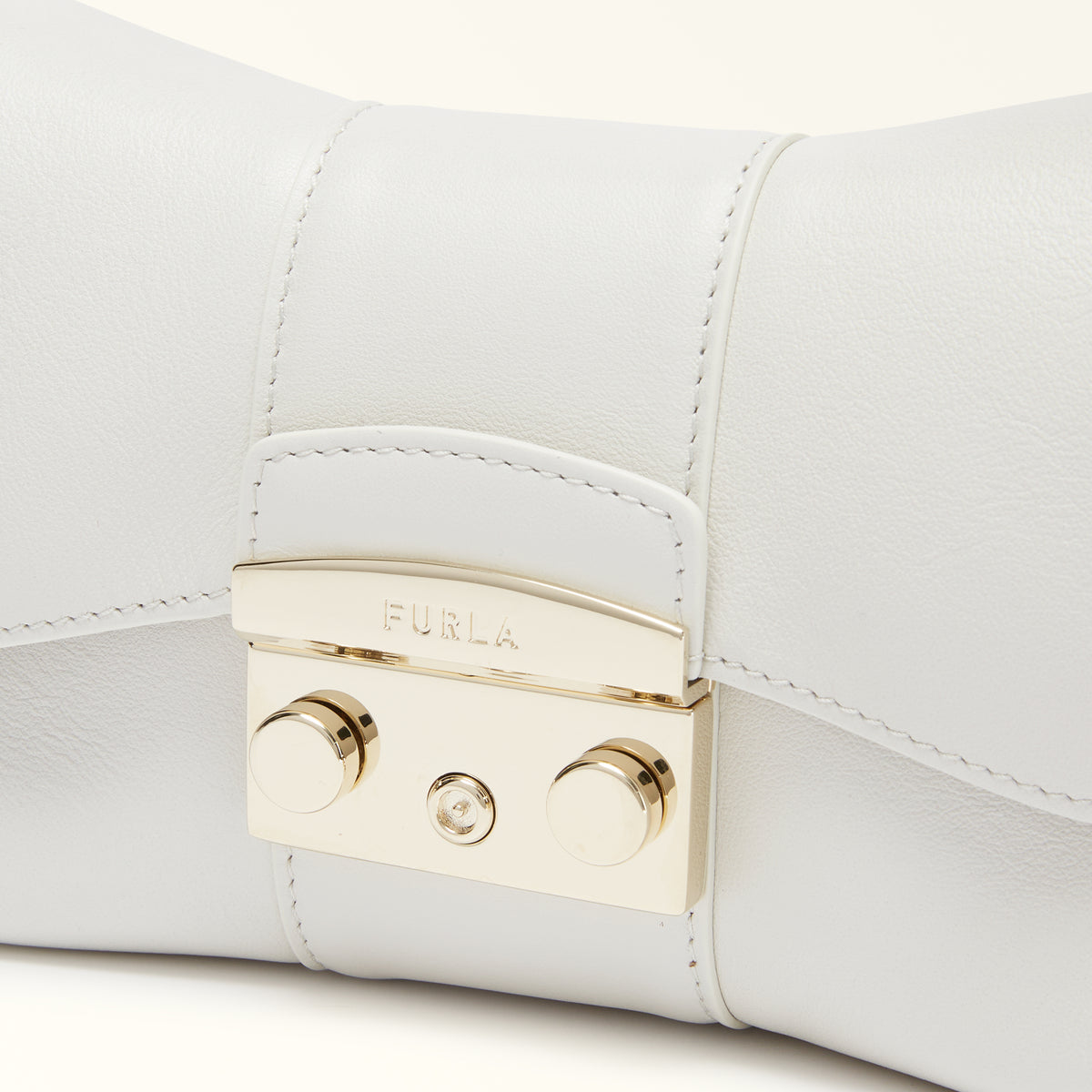 Off White Furla Metropolis Mini Crossbody Remix, natural leather – view 2