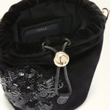 Black Furla Mionido Mini Crossbody Bucket, velvet – view 4