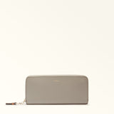 Taupe Furla Nuvola L Zip Around Slim, wallet natural leather